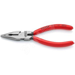 Изображение товара Пассатижи остроконечные с удлиненными губками резка - проволока средней твердости 3мм твердая проволока 2мм кабель 8мм (16мм) L=145мм обливные рукоятки блистер цвет черный (шт)