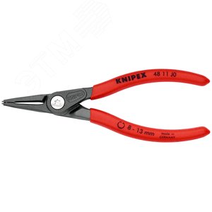 Щипцы прецизионные для внутренних стопорных колец прямые губки посадочный размер 8-13мм диаметр наконечников 09мм L=140мм Cr-V обливные рукоятки блистер цвет черный - фото 3