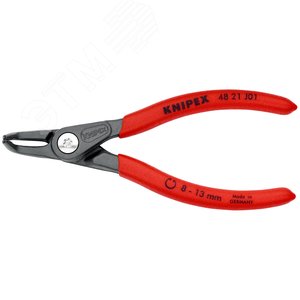 Щипцы прецизионные для внутренних стопорных колец губки под углом 90° посадочный размер 8 - 13 мм диаметр наконечников 09 мм L-130 мм Cr-V чёрные обливные рукоятки блистер - фото 3