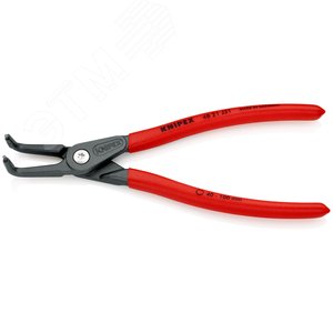 Щипцы прецизионные для внутренних стопорных колец губки под углом 90° посадочный размер 40 - 100 мм диаметр наконечников 23 мм L-210 мм Cr-V чёрные обливные рукоятки блистер - фото 2