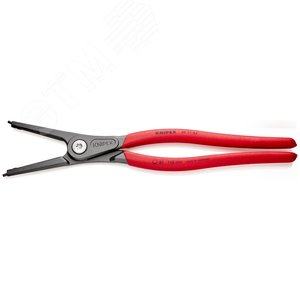 Щипцы прецизионные для внешних стопорных колец прямые губки посадочный размер 85-140мм диаметр наконечников 32мм L=320мм Cr-V черные обливные рукоятки - фото 2