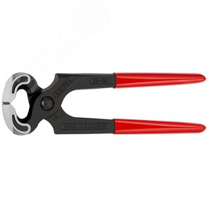 Кусачки торцевые плотницкие резка - проволока средней твердости 2мм режущая кромка 60HRC / 23мм L=180мм черные обливные рукоятки блистер - фото 3