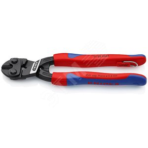 Изображение товара Болторез компактный CoBolT резка - мягкая проволока 6мм проволока средней твердости 52мм твердая проволока 4мм рояльная струна (HRC 59) 36мм L=200мм двухкомпонентные рукоятки крепление для страховки черный блистер (шт)