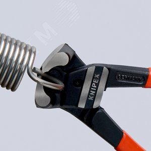 Болторез торцевый особой мощности резка - мягкая проволока 6мм проволока средней твердости 4мм твердая проволока 35мм рояльная струна (HRC 59) 3мм L=200мм 64HRC черный обливные рукоятки - фото 6