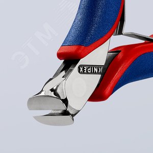 Кусачки торцевые для электроники режущие кромки без фаски с пружиной резка - мягкая проволока 14мм проволока средней твердости 08мм L=115мм зеркальная полировка двукомпонентные рукоятки - фото 5