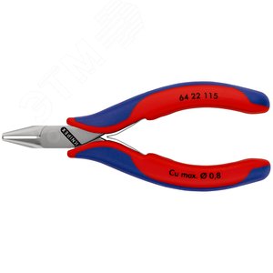 Кусачки торцевые для электроники узкие режущие кромки с маленькой фаской с пружиной резка - мягкая проволока 08мм L=115мм зеркальная полировка двукомпонентные рукоятки - фото 3