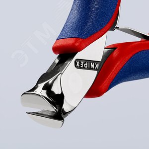 Кусачки торцевые для электроники режущие кромки с маленькой фаской под 15° с пружиной рез: мягкая проволока 15 мм проволока средней твёрдости 1 мм твёрдая проволока 05 мм L-120 мм зеркальная полировка двукомпонентные рукоятки - фото 7