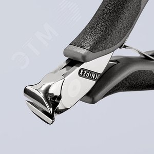 Кусачки торцевые ESD для электроники антистатические режущие кромки с маленькой фаской под 15° с пружиной рез: мягкая проволока 15 мм проволока средней твёрдости 1 мм твёрдая проволока 05 мм L-120 мм зеркальная полировка двукомпонентные рукоятки - фото 6