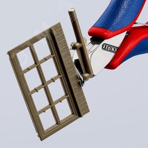 Кусачки торцевые для электроники режущие кромки без фаски под 27° с пружиной рез: мягкая проволока 13 мм L-115 мм зеркальная полировка двукомпонентные рукоятки - фото 4