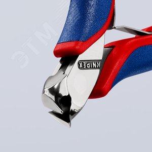 Кусачки торцевые для электроники режущие кромки без фаски под 27° с пружиной рез: мягкая проволока 13 мм L-115 мм зеркальная полировка двукомпонентные рукоятки - фото 5