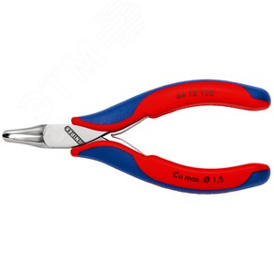 Кусачки торцевые для электроники узкие режущие кромки с маленькой фаской под 35° с пружиной рез: мягкая проволока 15 мм L-120 мм зеркальная полировка двукомпонентные рукоятки - фото 3