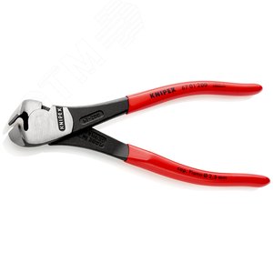 Кусачки торцевые особой мощности резка - мягкая проволока 5мм проволока средней твердости 38мм твердая проволока 3мм рояльная струна (HRC 59) 25мм L=160мм 64HRC обливные рукоятки блистер цвет черный - фото 2