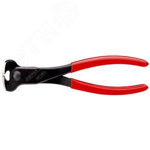 Кусачки торцевые резка - мягкая проволока 4мм проволока средней твердости 32мм твердая проволока 25мм L=180мм твердость кромок 61 HRC черные обливные рукоятки - фото 2