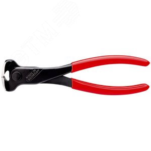 Кусачки торцевые резка - мягкая проволока 4мм проволока средней твердости 32мм твердая проволока 25мм L=180мм твердость кромок 61 HRC черные обливные рукоятки - фото 3