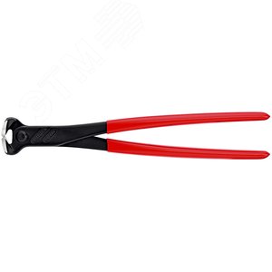 Кусачки торцевые резка - мягкая проволока 45мм проволока средней твердости 4мм твердая проволока 32мм L=280мм твердость кромок 61 HRC черные обливные рукоятки - фото 2