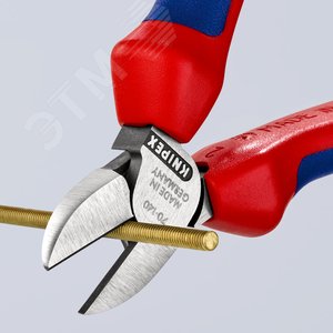 Бокорезы резка - мягкая проволока 4мм проволока средней твердости 25мм твердая проволока 18мм L=140мм 62HRC двухкомпонентные рукоятки блистер цвет черный - фото 4