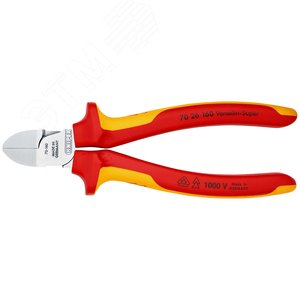 Бокорезы VDE 1000V режущие кромки с маленькой фаской резка - мягкая проволока 4мм проволока средней твердости 3мм твердая проволока 2мм L=160мм 62HRC хромированные 2-компонентные рукоятки - фото 3