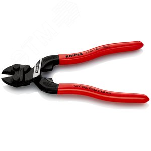 Болторез компактный COBOLT резка - мягкая проволока 53мм проволока средней твердости 44мм твердая проволока 32мм рояльная струна (HRC 59) 3мм L=160мм черный обливные рукоятки - фото 2