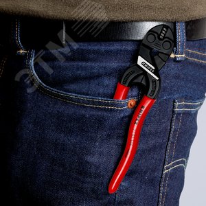 Болторез компактный COBOLT резка - мягкая проволока 53мм проволока средней твердости 44мм твердая проволока 32мм рояльная струна (HRC 59) 3мм L=160мм черный обливные рукоятки - фото 5