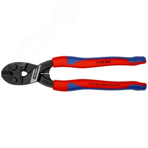 Болторез компактный CoBolT резка - мягкая проволока 6мм проволока средней твердости 52мм твердая проволока 4мм рояльная струна (HRC 59) 36мм L=200мм двухкомпонентные рукоятки цвет черный - фото 3