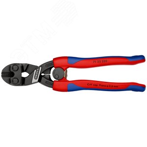 Болторез COBOLTкомпактный с пружиной голова 20° рез: мягкая проволока 6 мм проволока средней твёрдости 52 мм твёрдая проволока 4 мм рояльная струна (HRC 59) 36 мм L-200 мм чёрный 2-компонентные рукоятки - фото 4