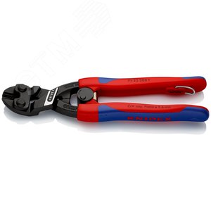 Болторез COBOLTкомпактный с пружиной голова 20° рез: мягкая проволока 6 мм проволока средней твёрдости 52 мм твёрдая проволока 4 мм рояльная струна (HRC 59) 36 мм L-200 мм чёрный 2-компонентные рукоятки крепление для страховки блистер - фото 2