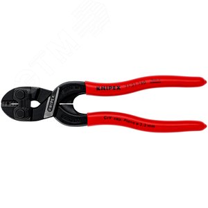 Болторез компактный COBOLT с выемкой на кромках для реза толстой проволоки L-160 мм рез: мягкая проволока d 53 мм проволока средней твёрдости d 48 мм твёрдая проволока d 36 мм рояльная струна (HRC 59) d 33 мм чёрный обливные рукоятки с держателем для торг - фото 3