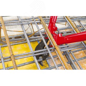 Ножницы для резки арматурной сетки L-950 мм твёрдость кромок 62 HRC серые 2-компонентные рукоятки сменная ножевая головка кованый коннектор - фото 3