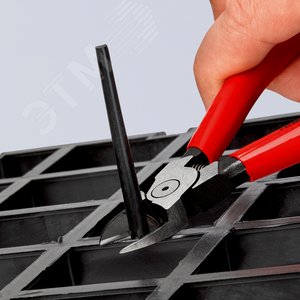 Бокорезы для пластмассы с пружиной удлинённые режущие кромки без фасок L-140 мм обливные рукоятки - фото 5