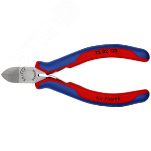 Бокорезы для пластмассы с пружиной удлинённые режущие кромки без фасок L-125 мм 2-компонентные рукоятки - фото 3