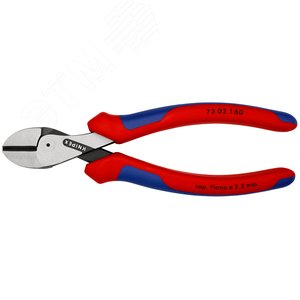 Бокорезы компактные X-CUT резка - мягкая проволока 48мм проволока средней твердости 38мм твердая проволока 27мм рояльная струна (HRC 59) 22мм L=160мм хромированные двухкомпонентные рукоятки цвет черный - фото 3