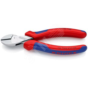 Бокорезы компактные X-CUT резка - мягкая проволока 48мм проволока средней твердости 38мм твердая проволока 27мм рояльная струна (HRC 59) 22мм L=160мм хромированные двухкомпонентные рукоятки блистер - фото 1