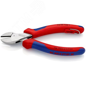 Бокорезы компактные X-CUT резка - мягкая проволока 48мм проволока средней твердости 38мм твердая проволока 27мм рояльная струна (HRC 59) 22мм L=160мм хромированные двухкомпонентные рукоятки крепление для страховки - фото 2