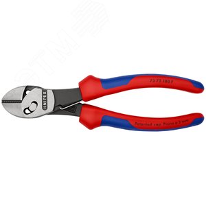 Бокорезы TwinForce с пружиной резка - мягкая проволока 55мм проволока средней твердости 46мм твердая проволока 32мм рояльная струна (HRC 59) 3мм L=180мм черные 2-компонентные рукоятки - фото 3