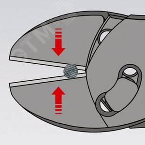 Бокорезы TwinForce резка - мягкая проволока 55мм проволока средней твердости 46мм твердая проволока 32мм рояльная струна (HRC 59) 3мм L=180мм обливные рукоятки цвет черный - фото 8