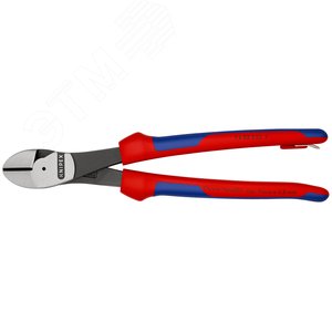 Бокорезы резка - проволока средней твердости 46мм твердая проволока 35мм рояльная струна (HRC 59) 3мм L=250мм двухкомпонентные рукоятки блистер крепление для страховки цвет черный - фото 3