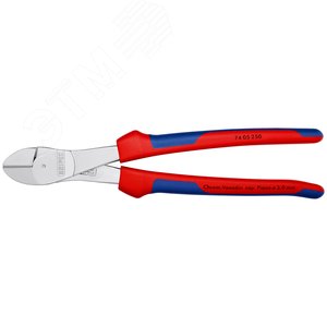 Бокорезы резка - проволока средней твердости 46мм твердая проволока 35мм рояльная струна (HRC 59) 3мм L=250мм хромированные двухкомпонентные рукоятки - фото 3