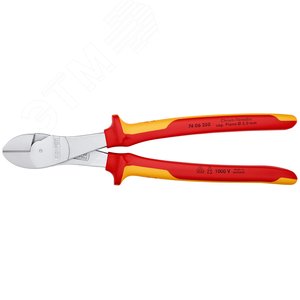 Бокорезы VDE 1000V резка - проволока средней твердости 46мм твердая проволока 35мм рояльная струна (HRC 59) 3мм L=250мм диэлкектрические хромированные двухкомпонентные рукоятки - фото 3