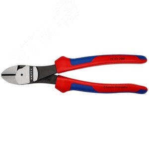 Бокорезы (кусачки боковые) голова под углом 25° рез: проволока средней твёрдости 42 мм твёрдая проволока 3 мм рояльная струна (HRC 59) 25 мм L-200 мм чёрные 2-компонентные рукоятки - фото 3