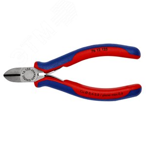 Бокорезы для электромеханика с пружиной резка - мягкая проволока 3мм проволока средней твердости 23мм твердая проволока 15мм рояльная струна (HRC 59) 06мм L=125мм чёрные 2-компонентные рукоятки - фото 3