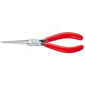 Изображение товара Длинногубцы плоские прямые гладкие губки 55 мм L-160 мм чёрные обливные рукоятки (шт)