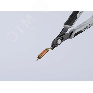 Бокорезы ESD прецизионные для тонких работ ElecTronic Super KNips антистатические мягкая проволока 02-16мм средней твердости 12мм L=125мм высокочастотная закалка режущих кромок до 64HRC черные 2-компонентные рукоятки - фото 5