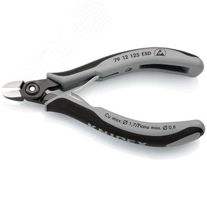 Прецизионные кусачки боковые для электроники антистатические ESD вороненые 125 мм - фото 3