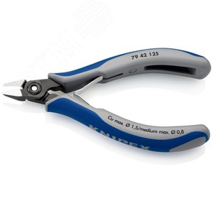 Прецизионные кусачки боковые для электроники вороненые 125 мм - фото 3