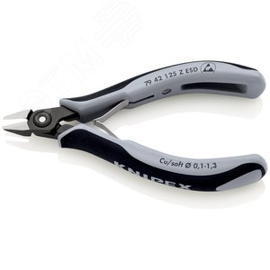 Прецизионные кусачки боковые для электроники антистатические ESD вороненые 125 мм - фото 3