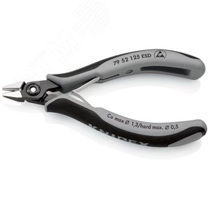 Прецизионные кусачки боковые для электроники антистатические ESD вороненые 125 мм - фото 3