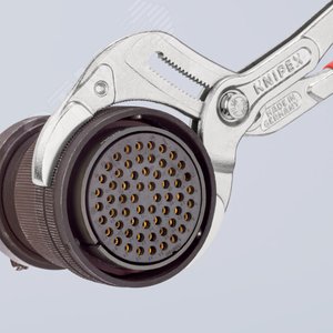 Клещи переставные трубные захватные 25-80мм для сифонов масляных фильтров пластмассовых труб L=250мм Cr-V хромированные - фото 6