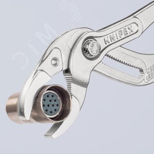 Клещи переставные трубные захватные 25-80мм для сифонов масляных фильтров пластмассовых труб L=250мм Cr-V хромированные - фото 7