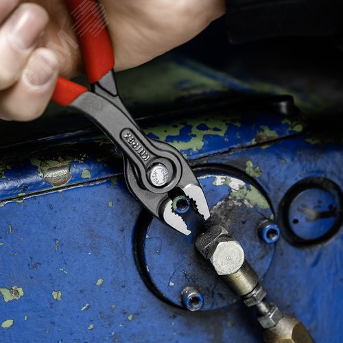 Клещи с фронтальным и боковым захватами, зев 3-16 мм, длина 150 мм, обливные ручки, TwinGrip - фото 8