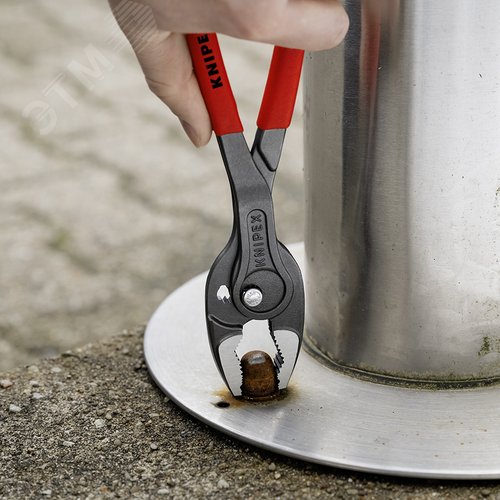 Клещи с фронтальным и боковым захватами, зев 5-27 мм, длина 250 мм, обливные ручки, TwinGrip - фото 3